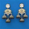 Indo Western Mother Of Pearl Earring with Mehndi Plating