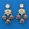 Indo Western Mother Of Pearl Earring with Mehndi Plating
