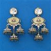 Indo Western Mother Of Pearl Earring with Mehndi Plating