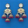 Indo Western Mother Of Pearl Earring with Mehndi Plating