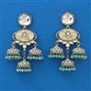Indo Western Mother Of Pearl Earring with Mehndi Plating