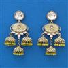 Indo Western Mother Of Pearl Earring with Mehndi Plating