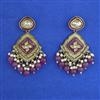 Indo Western Meenakari Earring with Mehndi Plating