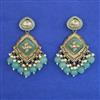 Indo Western Meenakari Earring with Mehndi Plating