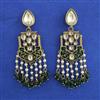 Indo Western Meenakari Earring with Mehndi Plating
