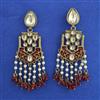 Indo Western Meenakari Earring with Mehndi Plating