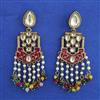 Indo Western Meenakari Earring with Mehndi Plating