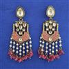 Indo Western Meenakari Earring with Mehndi Plating