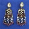 Indo Western Meenakari Earring with Mehndi Plating