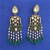 Indo Western Meenakari Earring with Mehndi Plating
