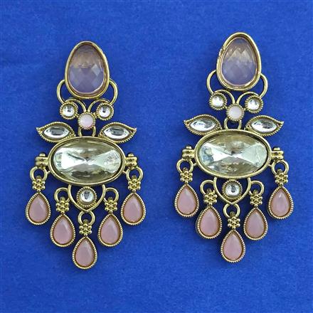Indo Western Classic Earring with Mehndi Plating