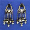 Indo Western Pearl Earring with Mehndi Plating