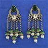 Indo Western Pearl Earring with Mehndi Plating