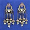 Indo Western Pearl Earring with Mehndi Plating