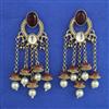 Indo Western Pearl Earring with Mehndi Plating