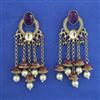 Indo Western Pearl Earring with Mehndi Plating