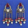 Indo Western Pearl Earring with Mehndi Plating