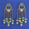 Indo Western Pearl Earring with Mehndi Plating
