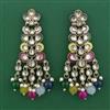 Indo Western Meenakari Earring with Mehndi Plating