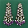 Indo Western Meenakari Earring with Mehndi Plating