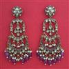 Indo Western Chand Earring with Mehndi Plating