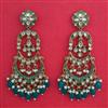 Indo Western Chand Earring with Mehndi Plating