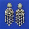 Indo Western Long Earring with Mehndi Plating