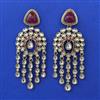 Indo Western Long Earring with Mehndi Plating