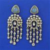 Indo Western Long Earring with Mehndi Plating