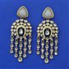Indo Western Long Earring with Mehndi Plating