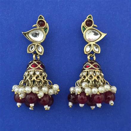 Indo Western Jhumki with Mehndi Plating
