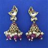 Indo Western Jhumki with Mehndi Plating