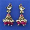 Indo Western Jhumki with Mehndi Plating