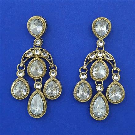 Indo Western Classic Earring with Mehndi Plating