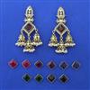 Indo Western Changeable Earring with Mehndi Plating