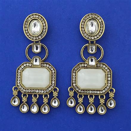 Indo Western Classic Earring with Mehndi Plating