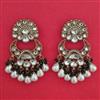 Indo Western Long Earring with Mehndi Plating