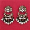 Indo Western Long Earring with Mehndi Plating