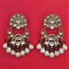 Indo Western Long Earring with Mehndi Plating