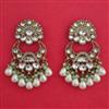 Indo Western Long Earring with Mehndi Plating