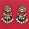 Indo Western Long Earring with Mehndi Plating