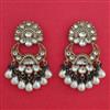 Indo Western Long Earring with Mehndi Plating