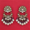 Indo Western Long Earring with Mehndi Plating