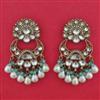 Indo Western Long Earring with Mehndi Plating