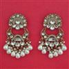 Indo Western Long Earring with Mehndi Plating