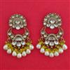 Indo Western Long Earring with Mehndi Plating
