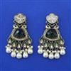 Indo Western Meenakari Earring with Mehndi Plating