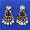 Indo Western Meenakari Earring with Mehndi Plating
