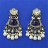 Indo Western Meenakari Earring with Mehndi Plating