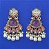 Indo Western Meenakari Earring with Mehndi Plating